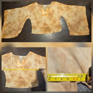 Stylish Tan Tie-Dye Crop Top